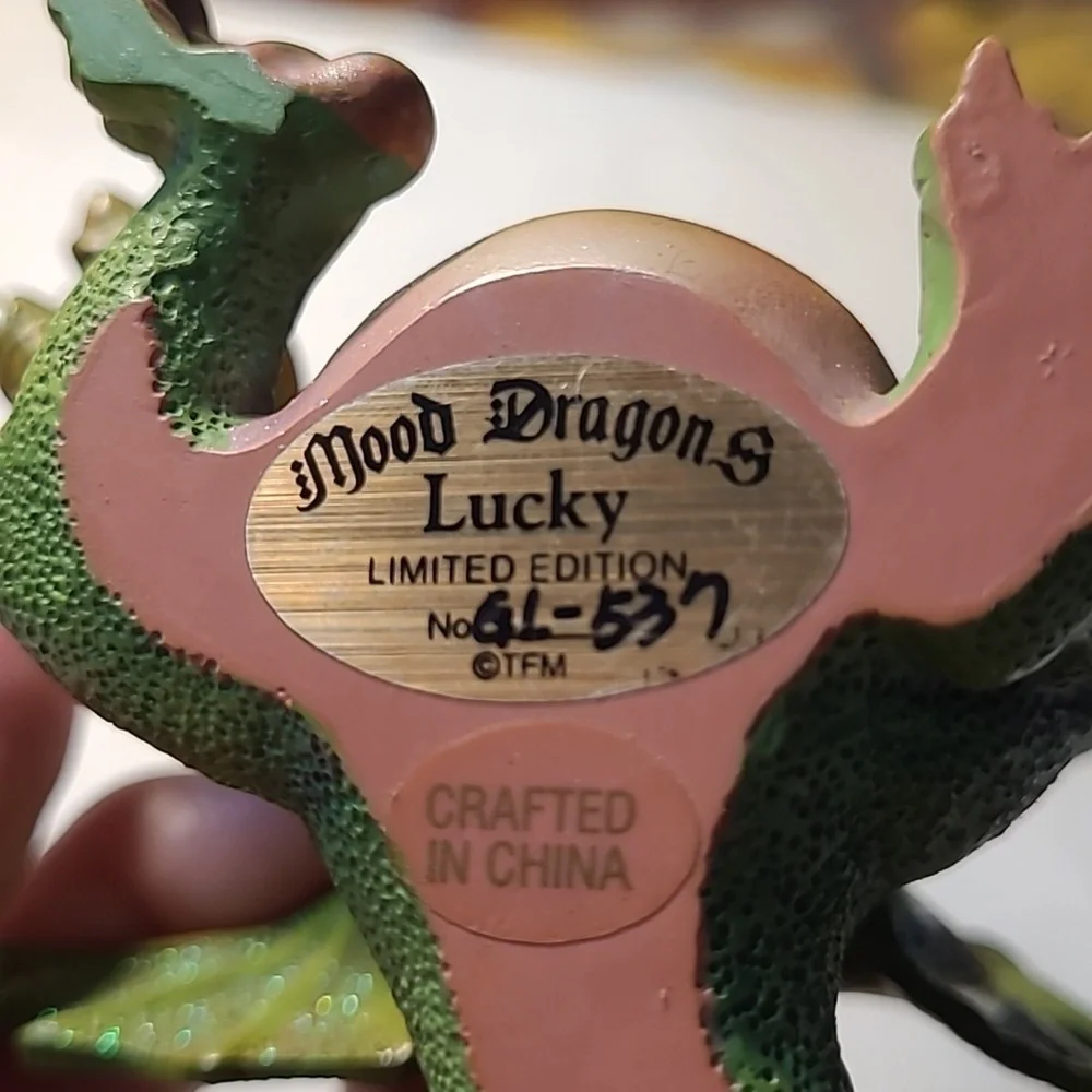 Mood Dragon Lucky and 1995 Flambro Drangon Bundle